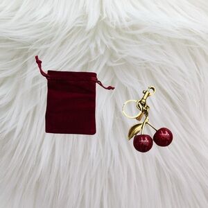 TODAY ONLY! 🍒BRAND NEW! LAST ONE! GOLD BRASS COACH CHERRY KEYCHAIN🍒